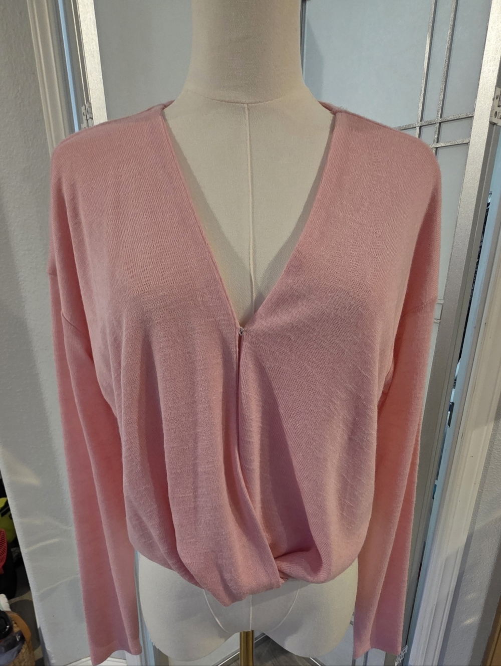 "Thinking Of You" Knit Top by Santuary in Light Pink Size